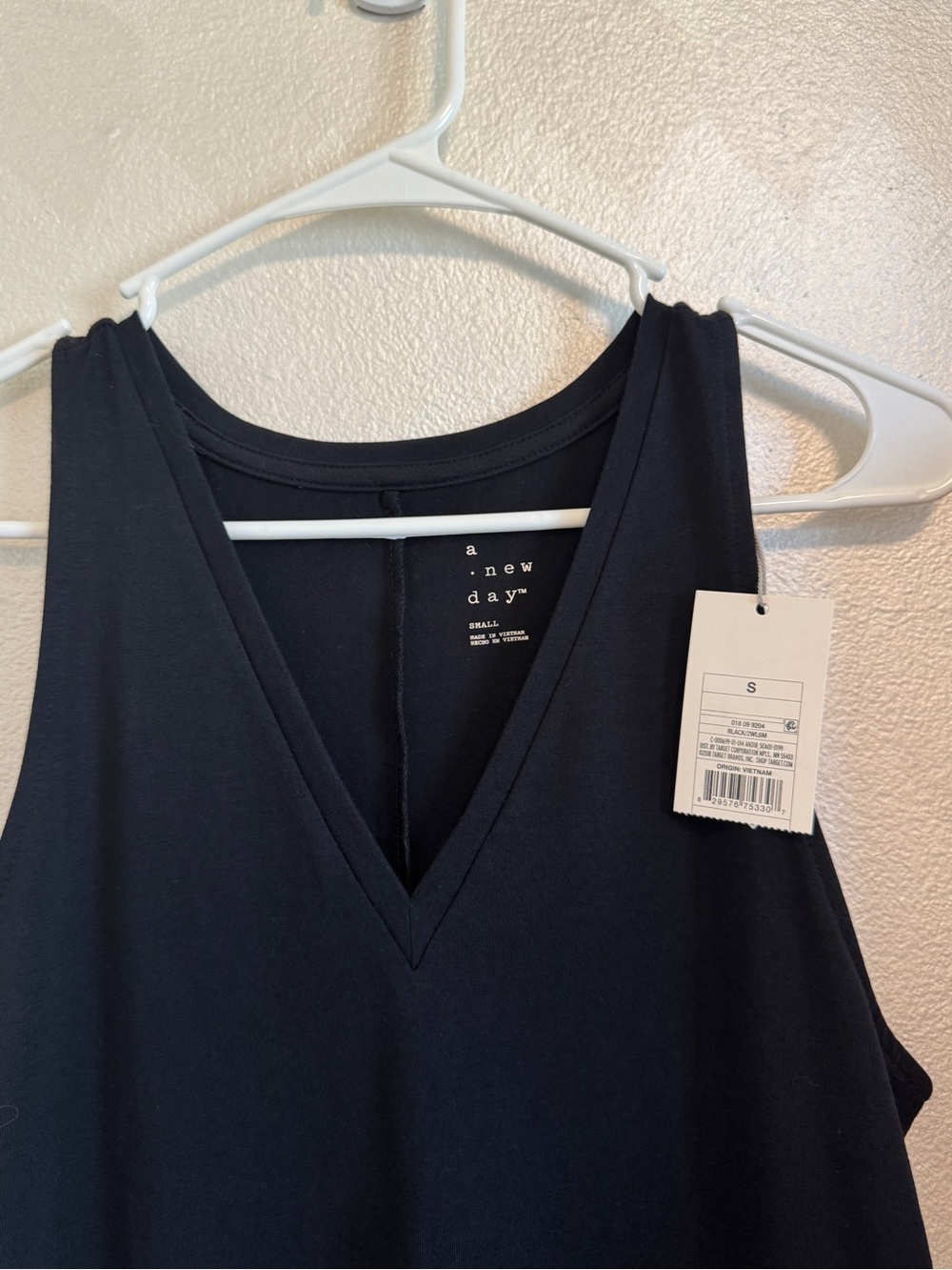 A New Day Black V-Neck Sleeveless Tiered Sundress - Picture 2 of 4